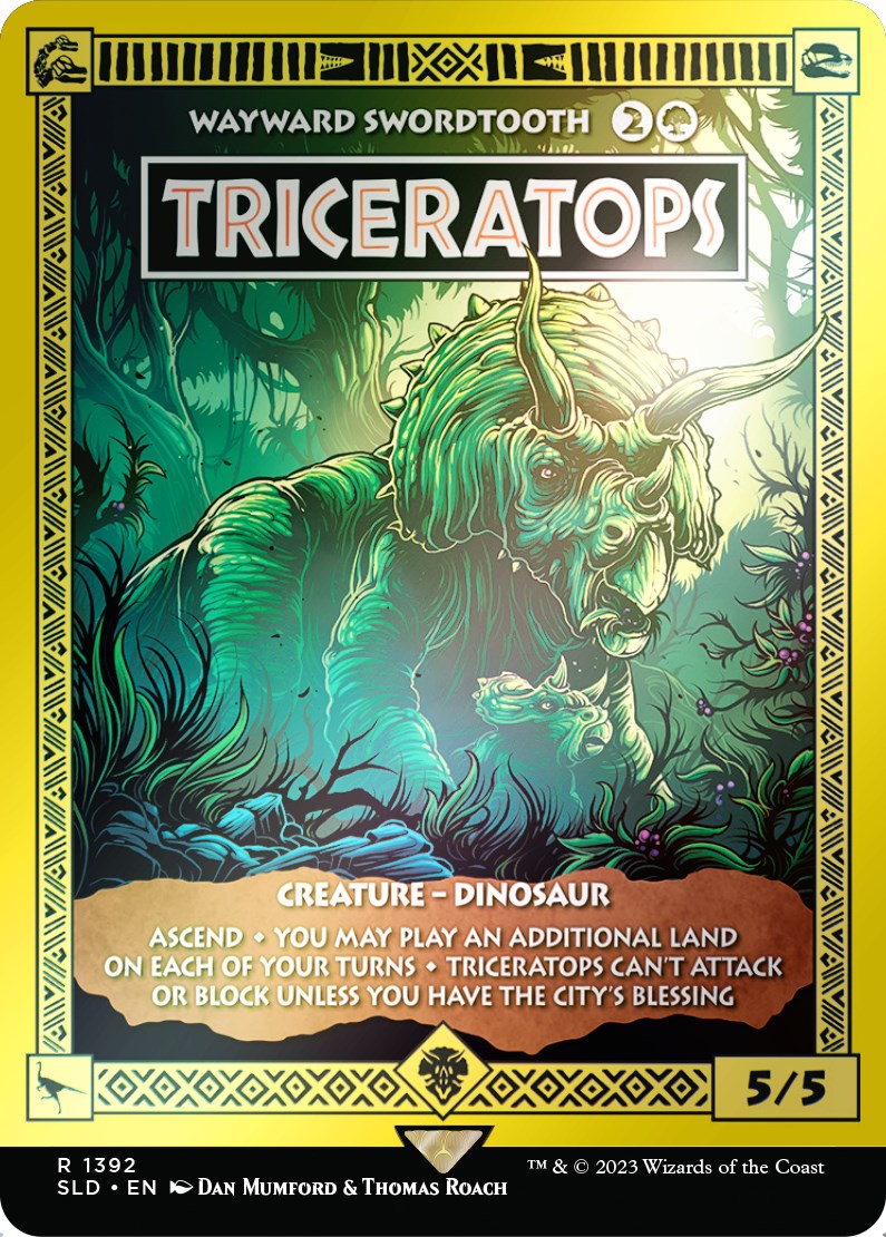 Triceratops - Wayward Swordtooth (Rainbow Foil) [Secret Lair Drop Series] | Card Merchant Takapuna
