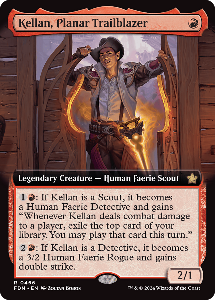 Kellan, Planar Trailblazer (Extended Art) [Foundations] | Card Merchant Takapuna