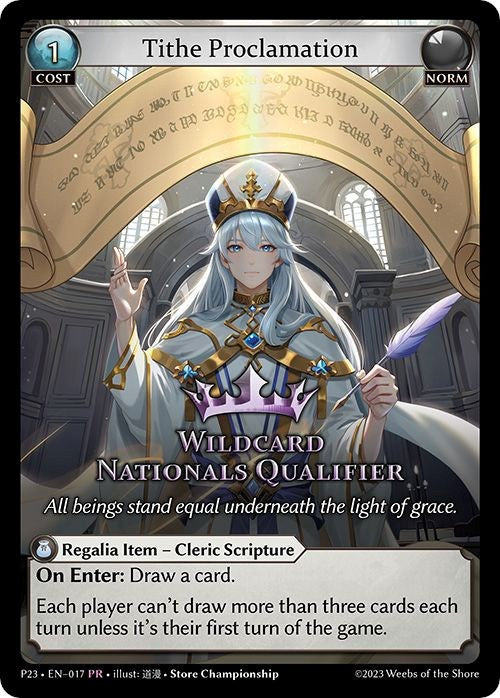 Tithe Proclamation (017) [Promotional Cards] | Card Merchant Takapuna
