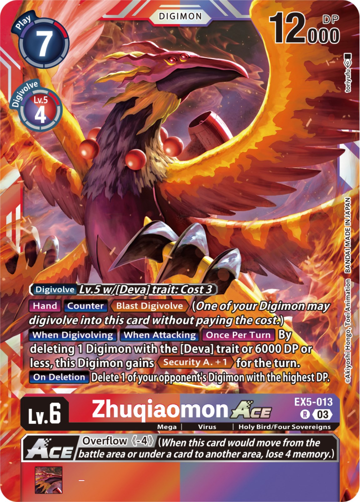 Zhuqiaomon Ace [EX5-013] [Animal Colosseum] | Card Merchant Takapuna