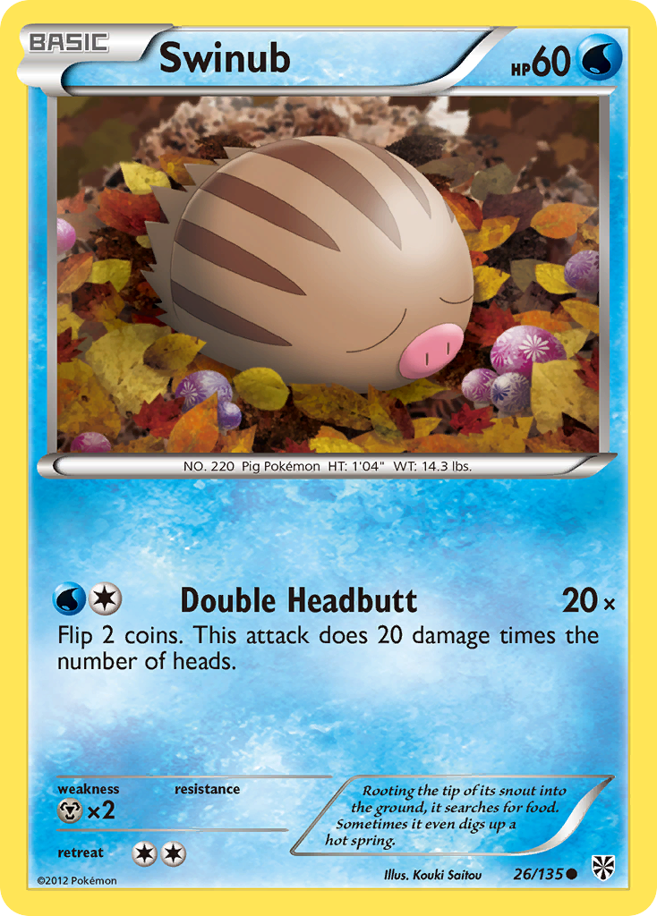 Swinub (26/135) [Black & White: Plasma Storm] | Card Merchant Takapuna