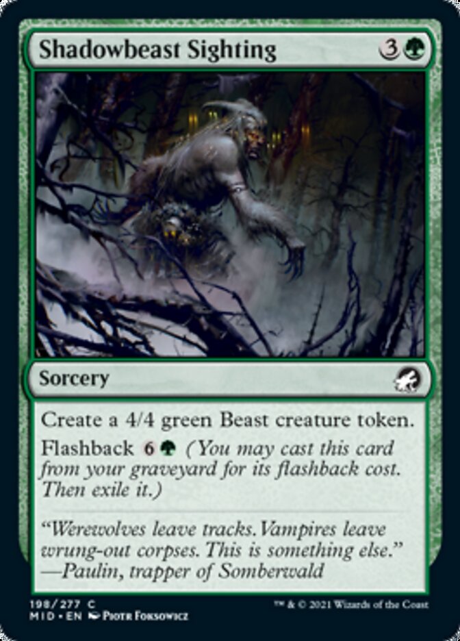 Shadowbeast Sighting [Innistrad: Midnight Hunt] | Card Merchant Takapuna