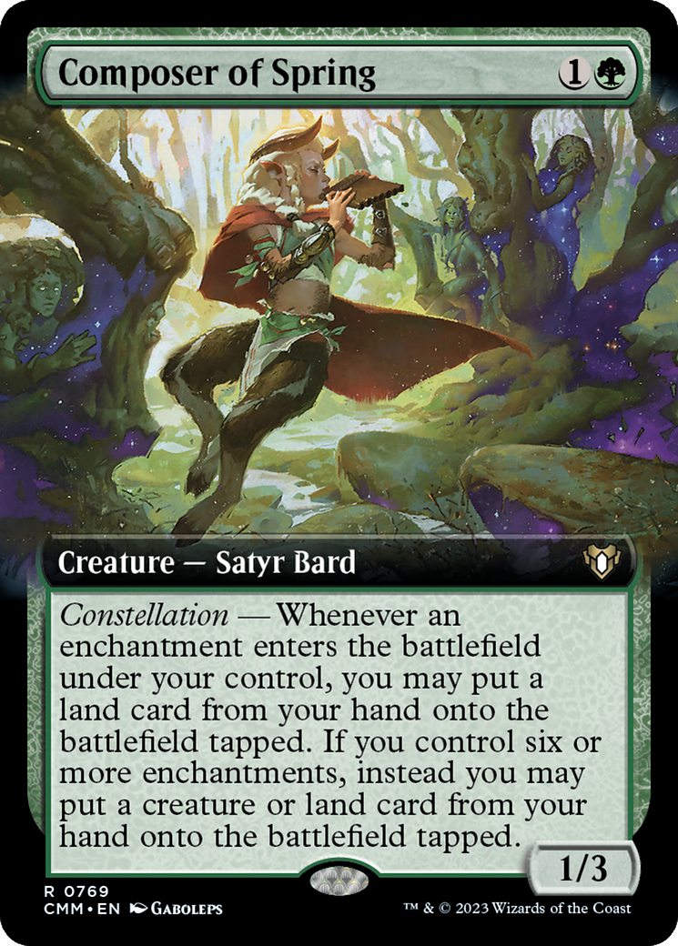 Composer of Spring (Extended Art) [Commander Masters] | Card Merchant Takapuna