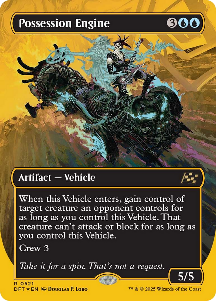 Possession Engine (Borderless) (First-Place Foil) [Aetherdrift] | Card Merchant Takapuna