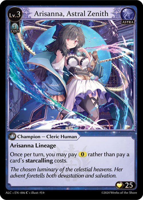 Arisanna, Astral Zenith (6) [Alchemical Revolution] | Card Merchant Takapuna