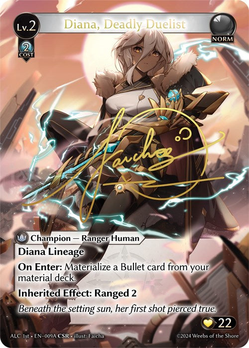 Diana, Deadly Duelist (CSR) (009A) (009A) [Alchemical Revolution] | Card Merchant Takapuna