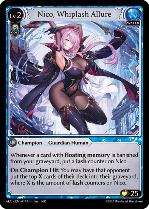 Nico, Whiplash Allure (17) [Alchemical Revolution] | Card Merchant Takapuna