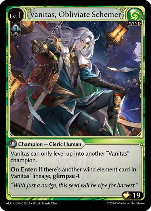 Vanitas, Obliviate Schemer (18) [Alchemical Revolution] | Card Merchant Takapuna