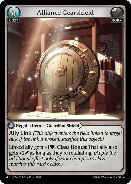 Alliance Gearshield (21) [Alchemical Revolution] | Card Merchant Takapuna