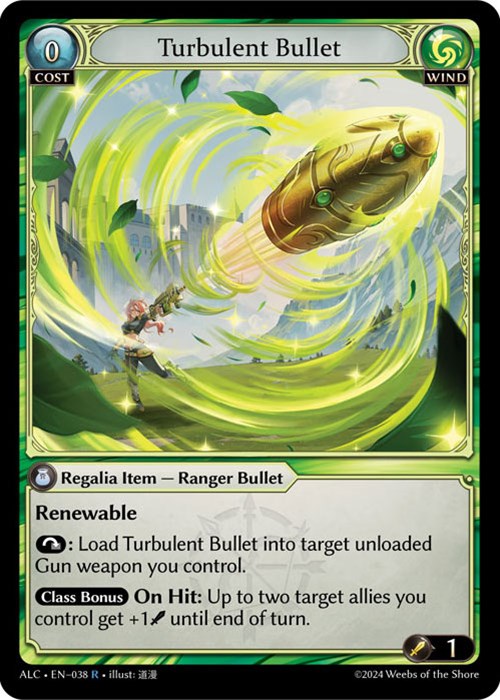Turbulent Bullet (38) [Alchemical Revolution] | Card Merchant Takapuna