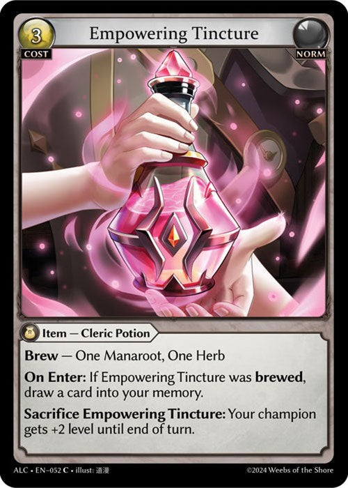 Empowering Tincture (52) [Alchemical Revolution] | Card Merchant Takapuna