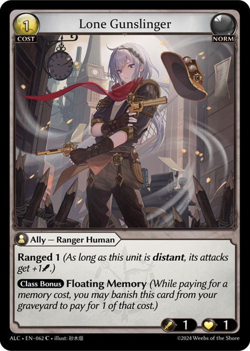 Lone Gunslinger (62) [Alchemical Revolution] | Card Merchant Takapuna