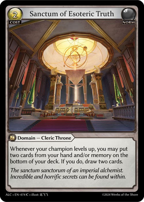 Sanctum of Esoteric Truth (74) [Alchemical Revolution] | Card Merchant Takapuna