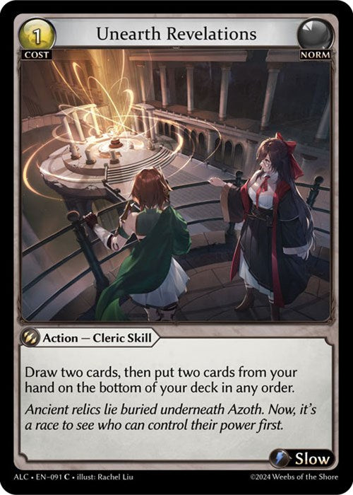 Unearth Revelations (91) [Alchemical Revolution] | Card Merchant Takapuna