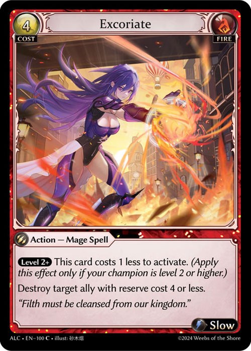 Excoriate (100) [Alchemical Revolution] | Card Merchant Takapuna