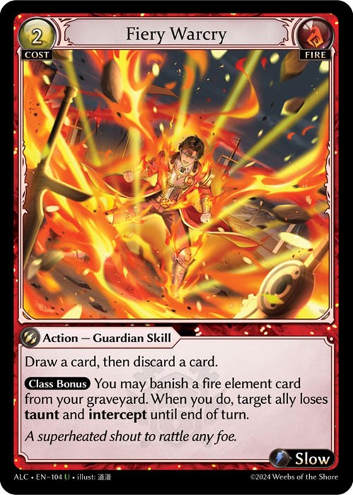Fiery Warcry (104) [Alchemical Revolution] | Card Merchant Takapuna