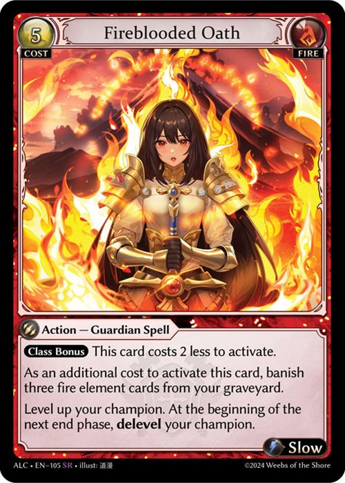 Fireblooded Oath (105) [Alchemical Revolution] | Card Merchant Takapuna