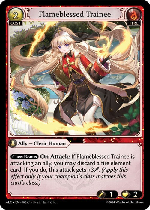 Flameblessed Trainee (108) [Alchemical Revolution] | Card Merchant Takapuna