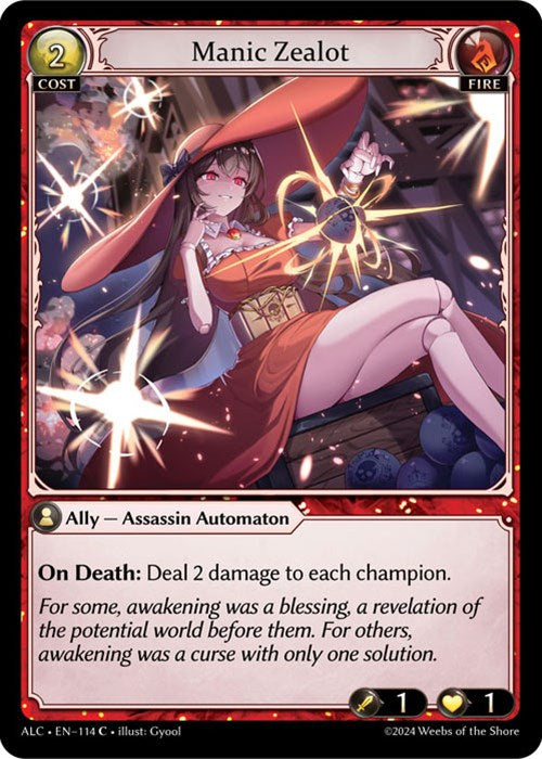 Manic Zealot (114) [Alchemical Revolution] | Card Merchant Takapuna