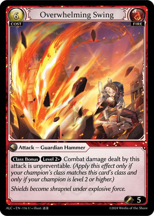 Overwhelming Swing (116) [Alchemical Revolution] | Card Merchant Takapuna