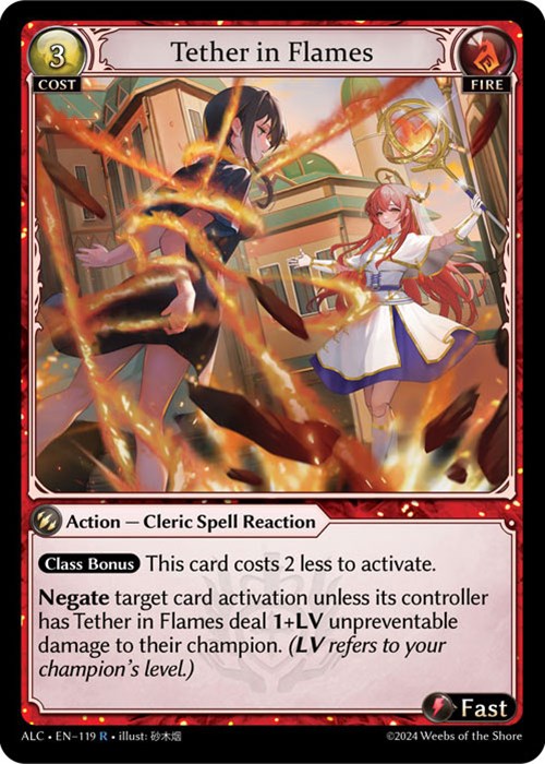 Tether in Flames (119) [Alchemical Revolution] | Card Merchant Takapuna
