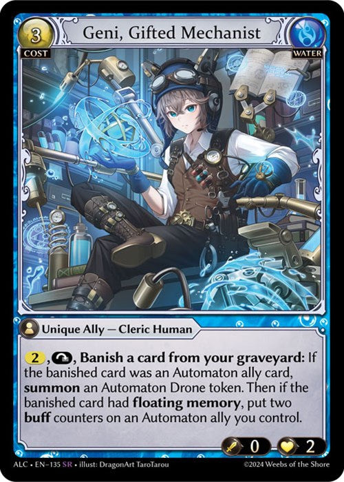 Geni, Gifted Mechanist (135) [Alchemical Revolution] | Card Merchant Takapuna
