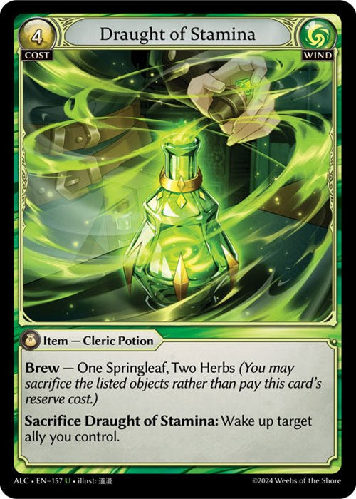 Draught of Stamina (157) [Alchemical Revolution] | Card Merchant Takapuna