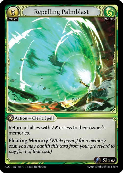 Repelling Palmblast (165) [Alchemical Revolution] | Card Merchant Takapuna