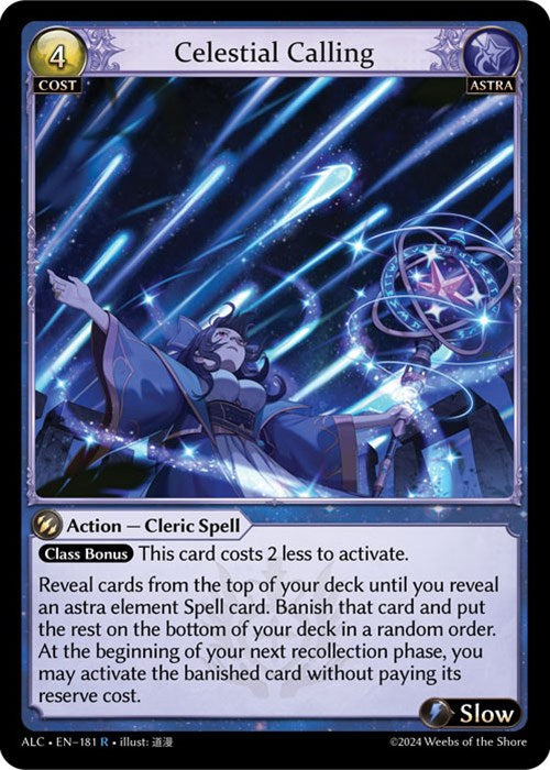 Celestial Calling (181) [Alchemical Revolution] | Card Merchant Takapuna