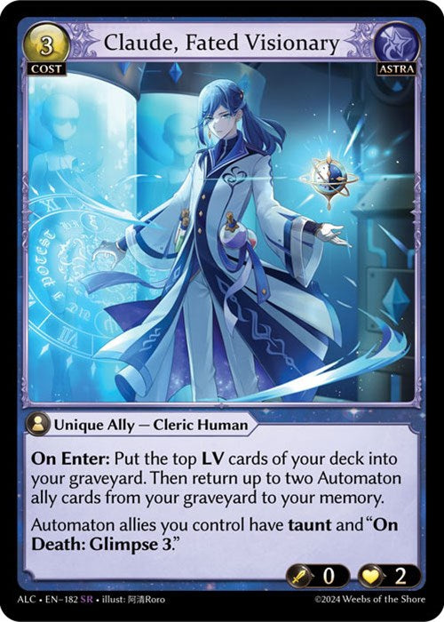 Claude, Fated Visionary (182) [Alchemical Revolution] | Card Merchant Takapuna