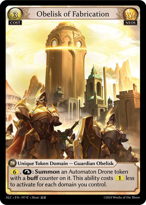 Obelisk of Fabrication (197) [Alchemical Revolution] | Card Merchant Takapuna