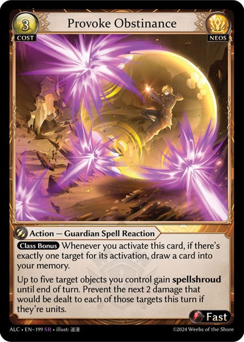 Provoke Obstinance (199) [Alchemical Revolution] | Card Merchant Takapuna