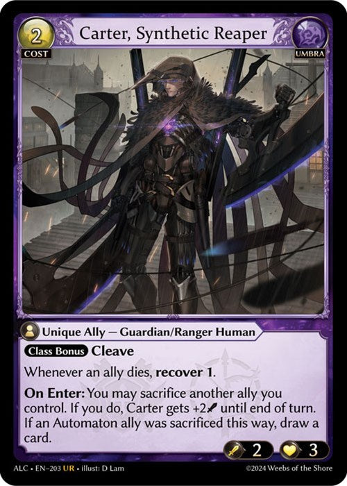 Carter, Synthetic Reaper (203) [Alchemical Revolution] | Card Merchant Takapuna