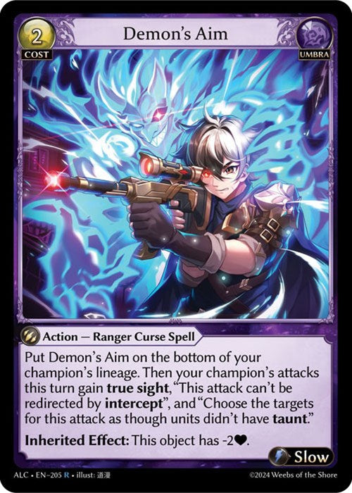 Demon's Aim (205) [Alchemical Revolution] | Card Merchant Takapuna