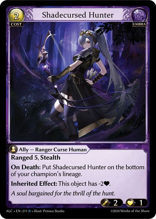 Shadecursed Hunter (211) [Alchemical Revolution] | Card Merchant Takapuna