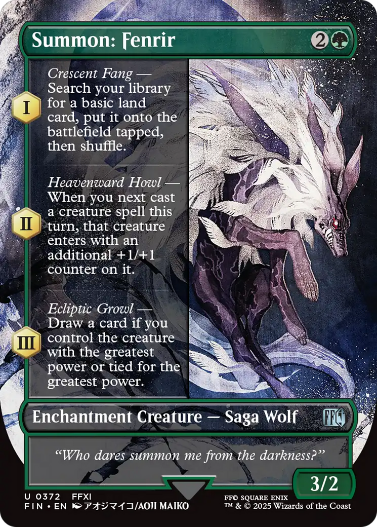 Summon: Fenrir (Borderless) [FINAL FANTASY] | Card Merchant Takapuna