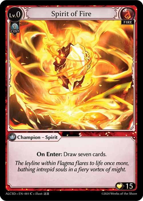 Spirit of Fire (1) [Alchemical Revolution: Starter Decks] | Card Merchant Takapuna