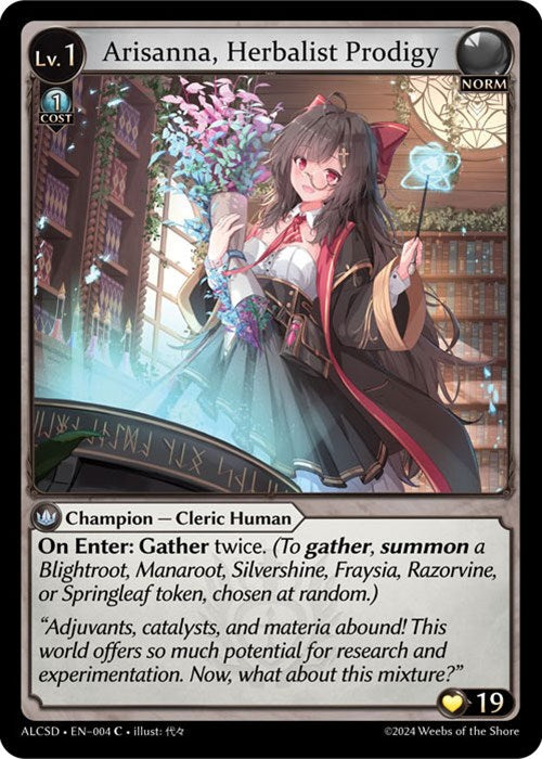 Arisanna, Herbalist Prodigy (4) [Alchemical Revolution: Starter Decks] | Card Merchant Takapuna
