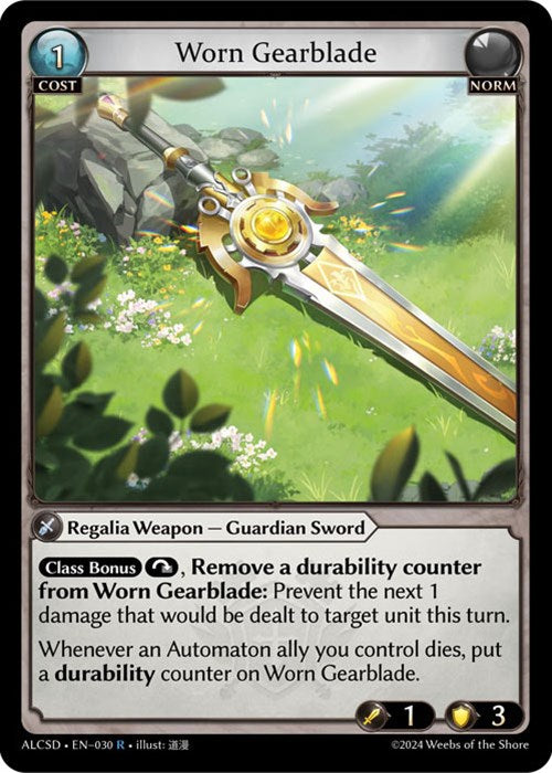 Worn Gearblade (30) [Alchemical Revolution: Starter Decks] | Card Merchant Takapuna