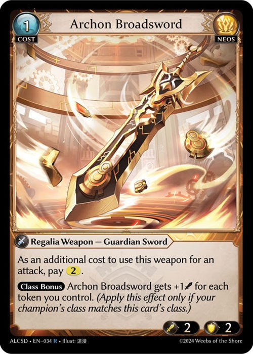 Archon Broadsword (34) [Alchemical Revolution: Starter Decks] | Card Merchant Takapuna