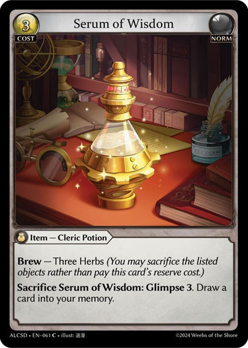 Serum of Wisdom (61) [Alchemical Revolution: Starter Decks] | Card Merchant Takapuna