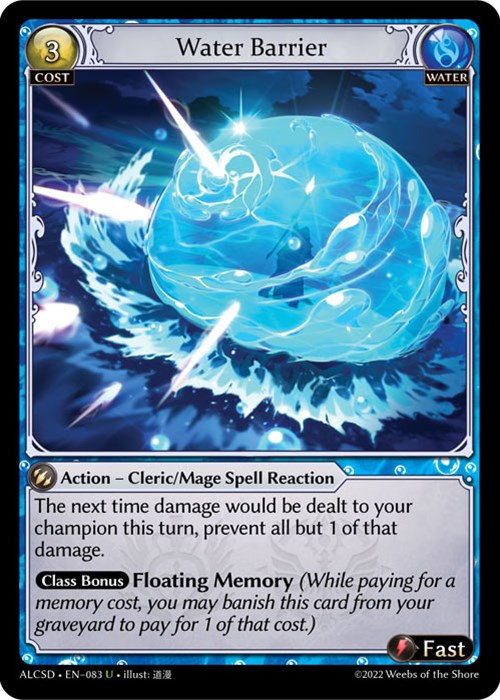 Water Barrier (83) [Alchemical Revolution: Starter Decks] | Card Merchant Takapuna