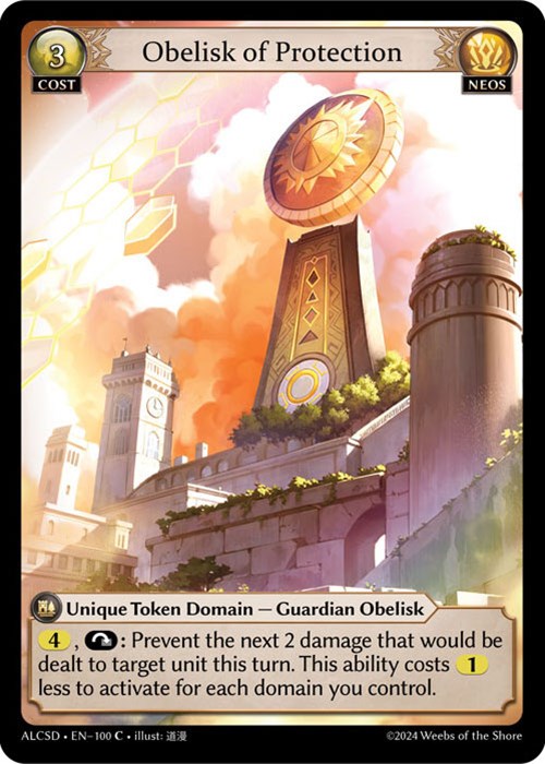 Obelisk of Protection (100) [Alchemical Revolution: Starter Decks] | Card Merchant Takapuna