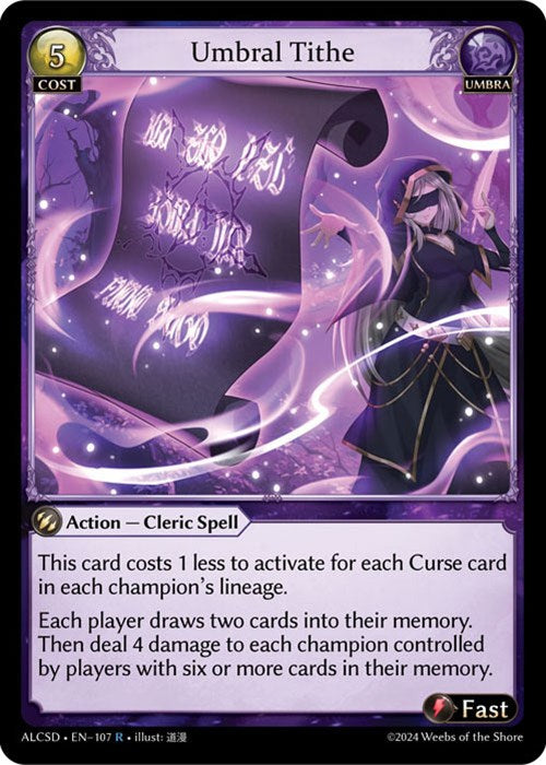 Umbral Tithe (107) [Alchemical Revolution: Starter Decks] | Card Merchant Takapuna