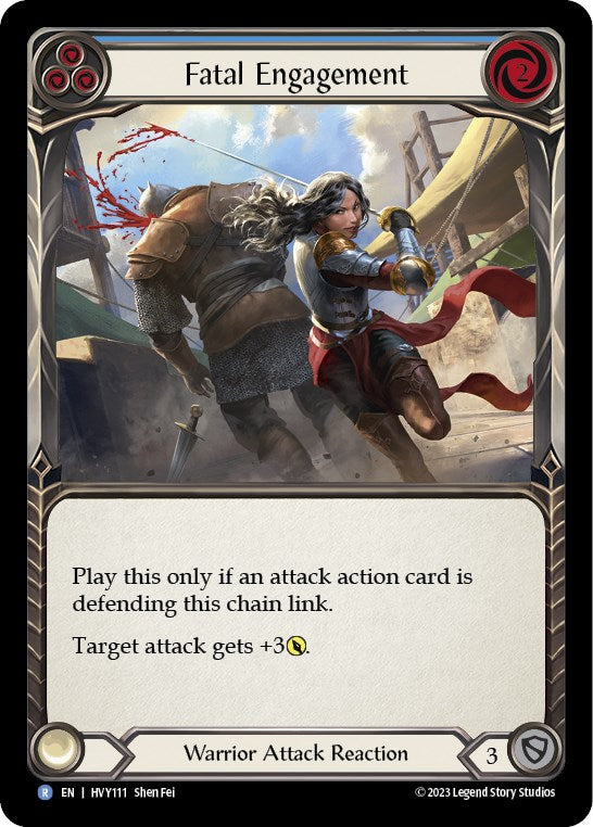 Fatal Engagement (Blue) [HVY111] (Heavy Hitters)  Rainbow Foil | Card Merchant Takapuna