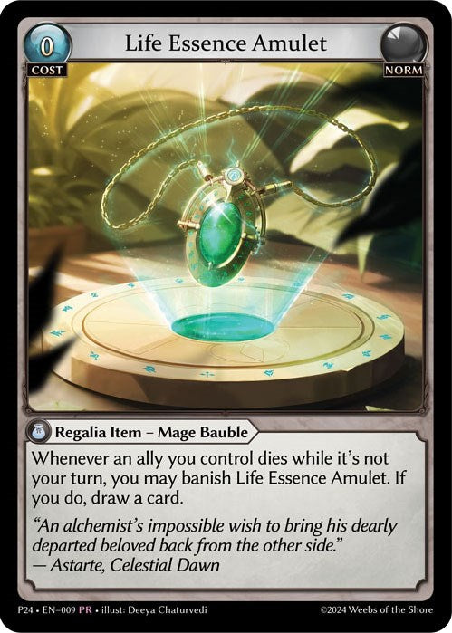 Life Essence Amulet (009) [Promotional Cards] | Card Merchant Takapuna