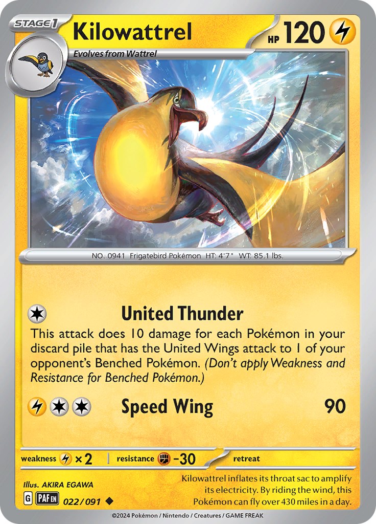 Kilowattrel (022/091) [Scarlet & Violet: Paldean Fates] | Card Merchant Takapuna