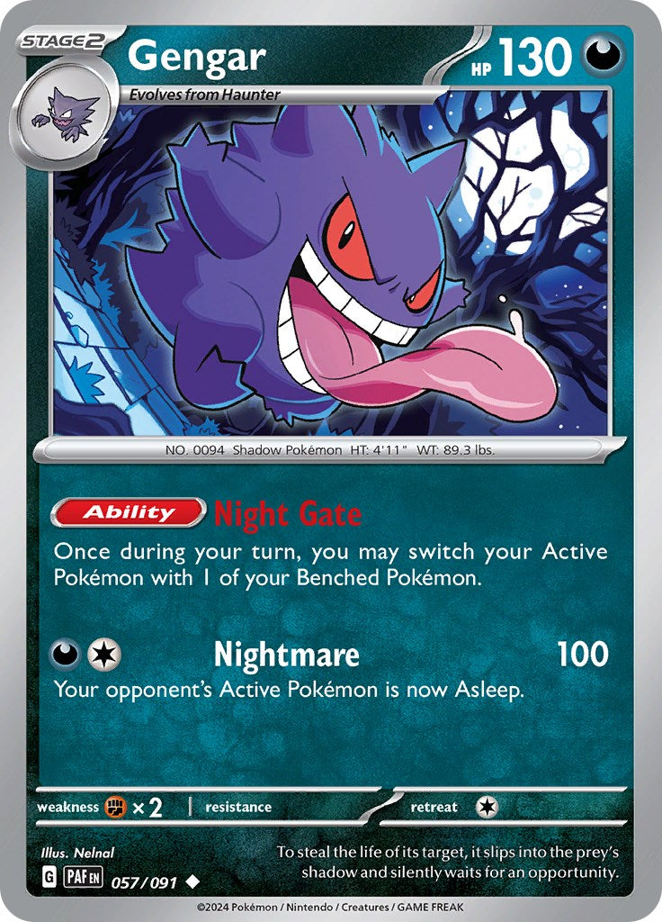Gengar (057/091) [Scarlet & Violet: Paldean Fates] | Card Merchant Takapuna
