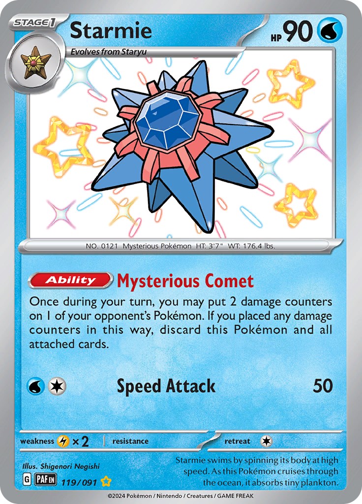 Starmie (119/091) [Scarlet & Violet: Paldean Fates] | Card Merchant Takapuna