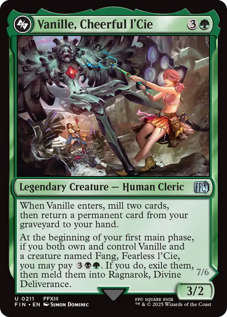 Vanille, Cheerful l'Cie // Ragnarok, Divine Deliverance [FINAL FANTASY] | Card Merchant Takapuna